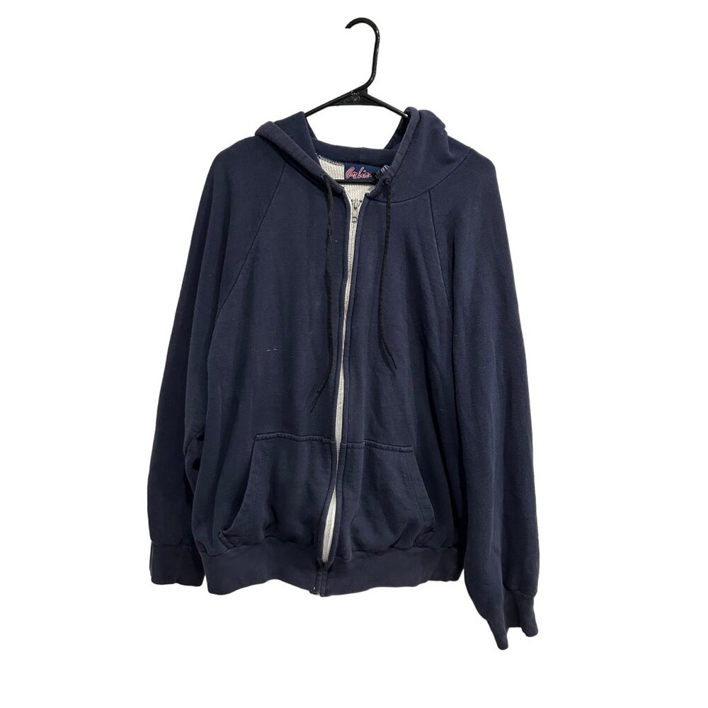 Vintage 90s Inline Navy Blue Zip Up Hoodie XL